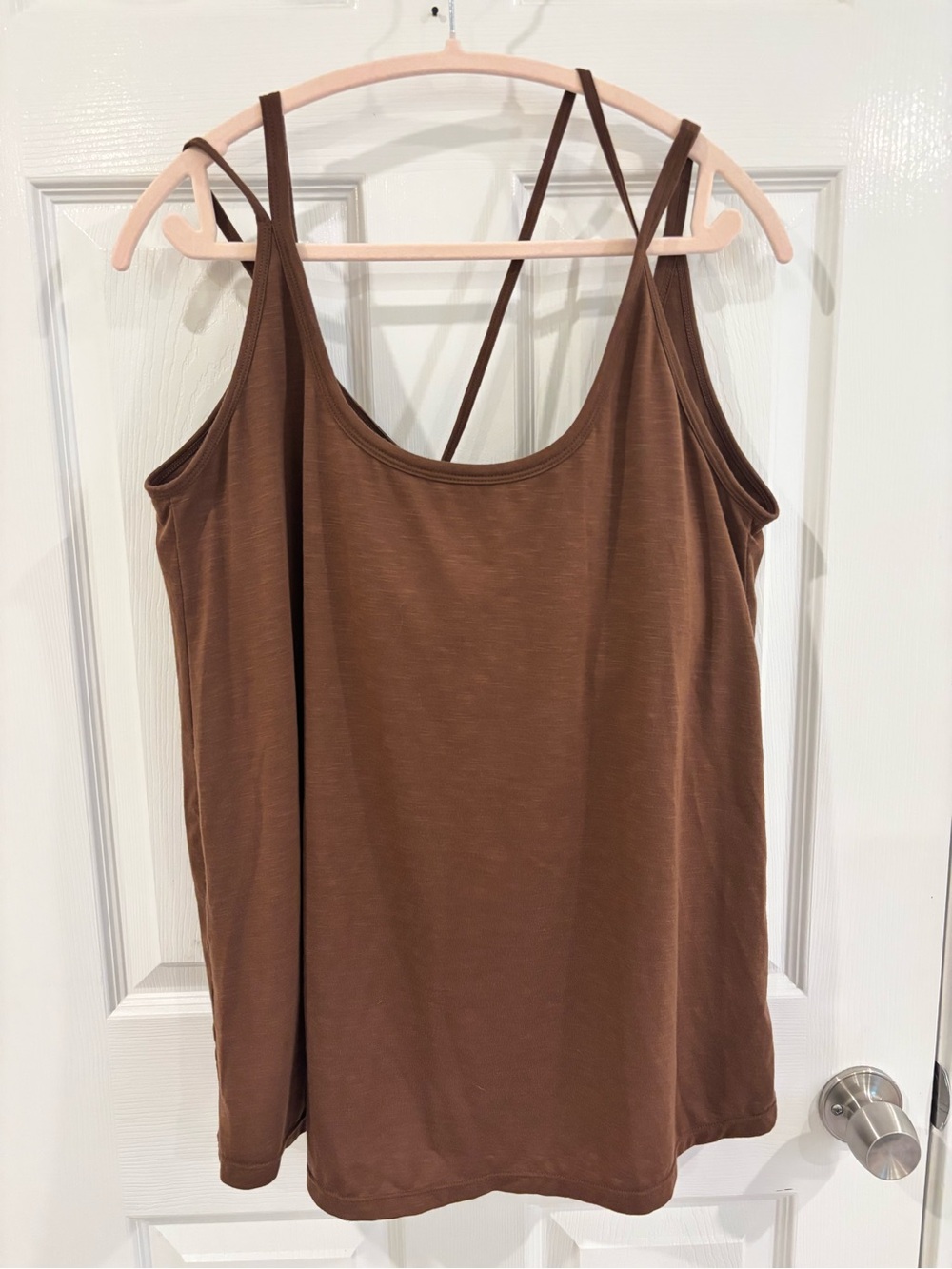 Halara U-Neck Built-in Bra Loose Fit Casual Tank Top L